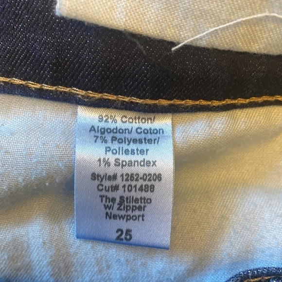 Current/Elliot stiletto skinny jeans zippered Ankle size 25 - Picture 7 of 8